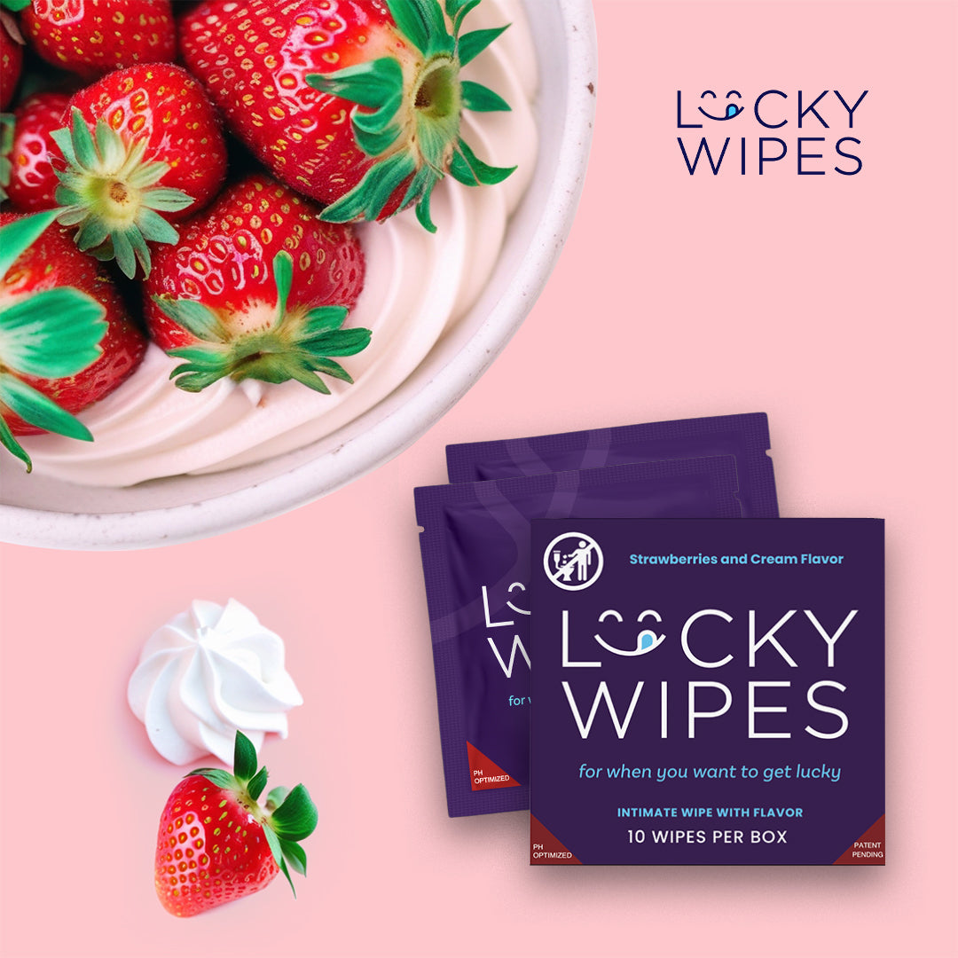 Strawberries and Cream Flavored Men's Wipes