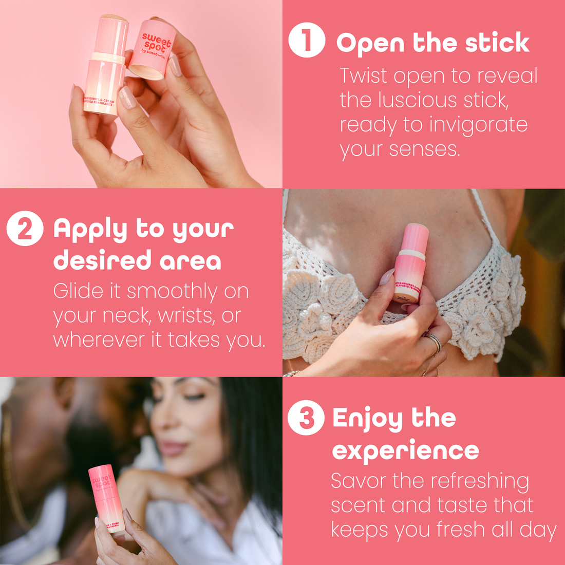 an explanation of how to use sweetums sweet spot flavored fragrance