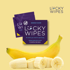 Banana flavored lucky wipes