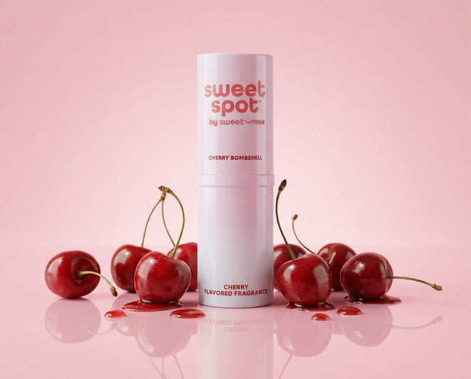 cherry bombshell sweet spot fragrance surrounded by cherries