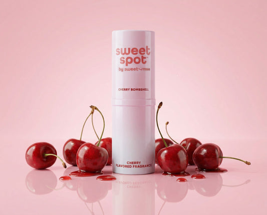 cherry bombshell sweet spot fragrance surrounded by cherries