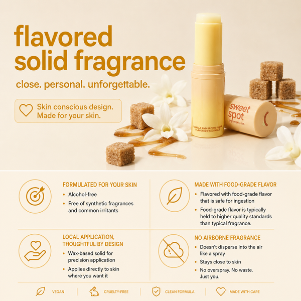 Golden Vanilla Flavored Solid Fragrance Stick- Vanilla & Brown Sugar