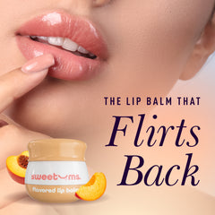 Sweetums flavored lip balm is flirty