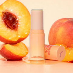 juicy peach sweet spot fragrance surrounded by peaches