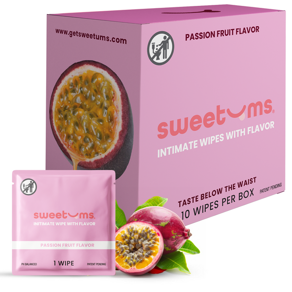 Sweetums Passion Fruit Flavored Intimate Wipes
