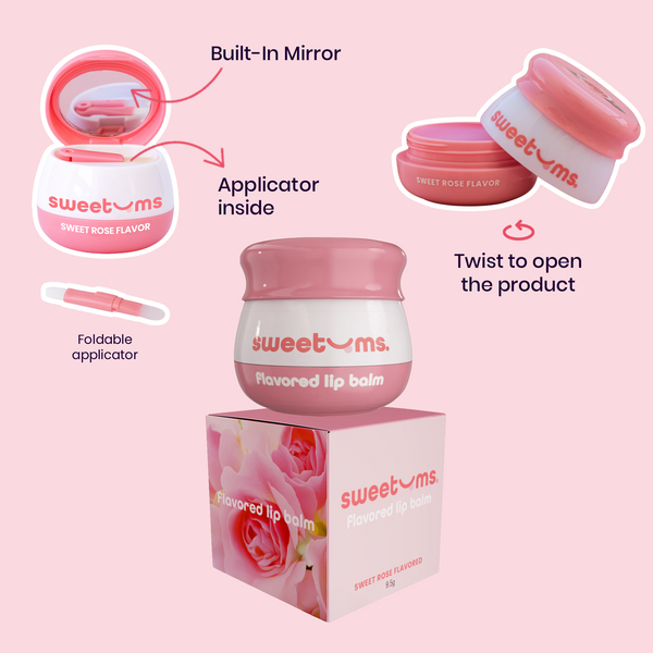 Sweetums Sweet Rose Flavored Lip Balm