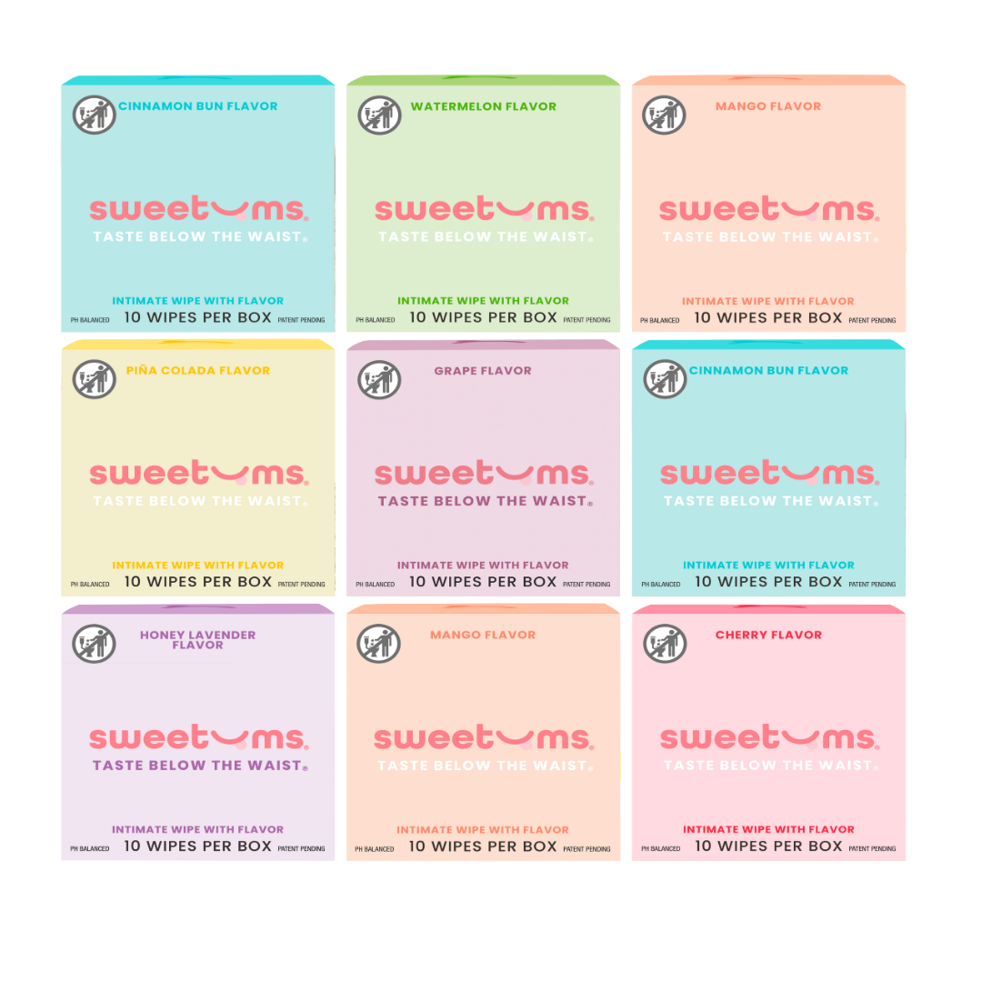 boxes of different sweetums wipes