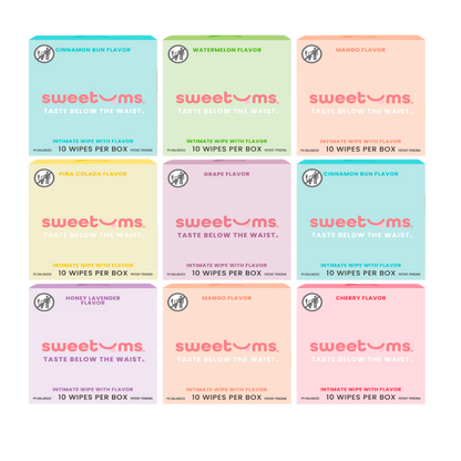 boxes of different sweetums wipes