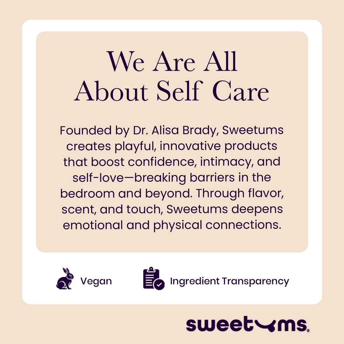 sweetums company mission is about self care
