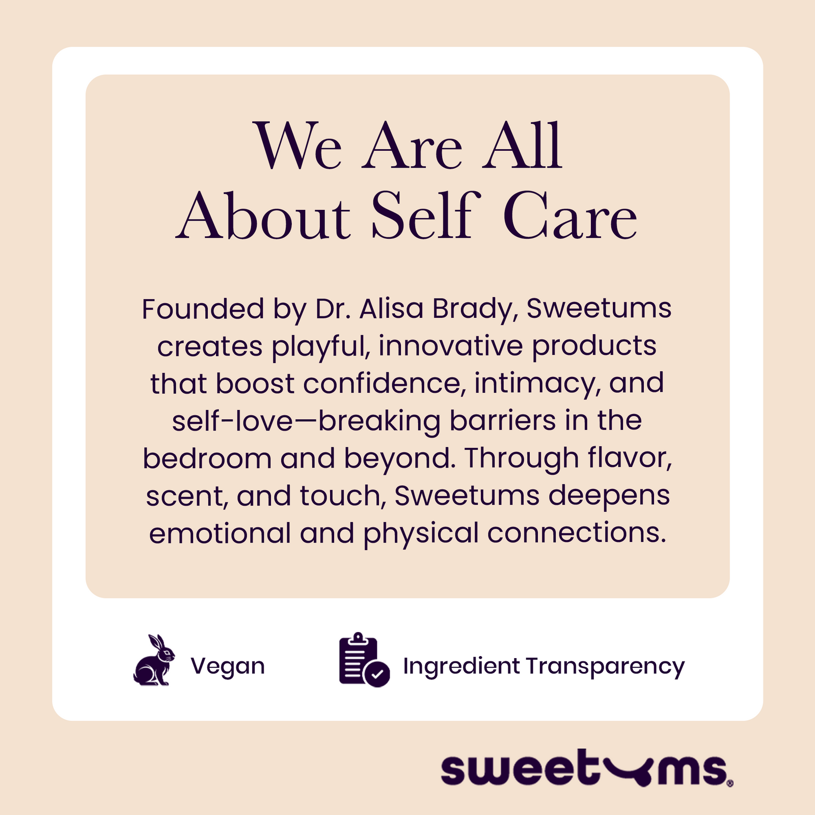 sweetums company mission is about self care