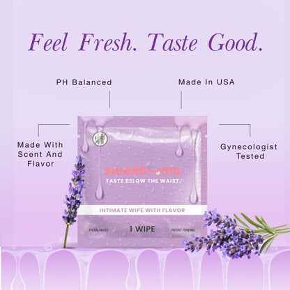 honey lavender scented and flavored intimate wipes
