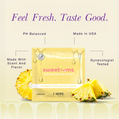sweetums pina colada flavored intimate wipes
