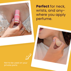 Sweet spot solid stick fragrance infographic on how to apply it and use it