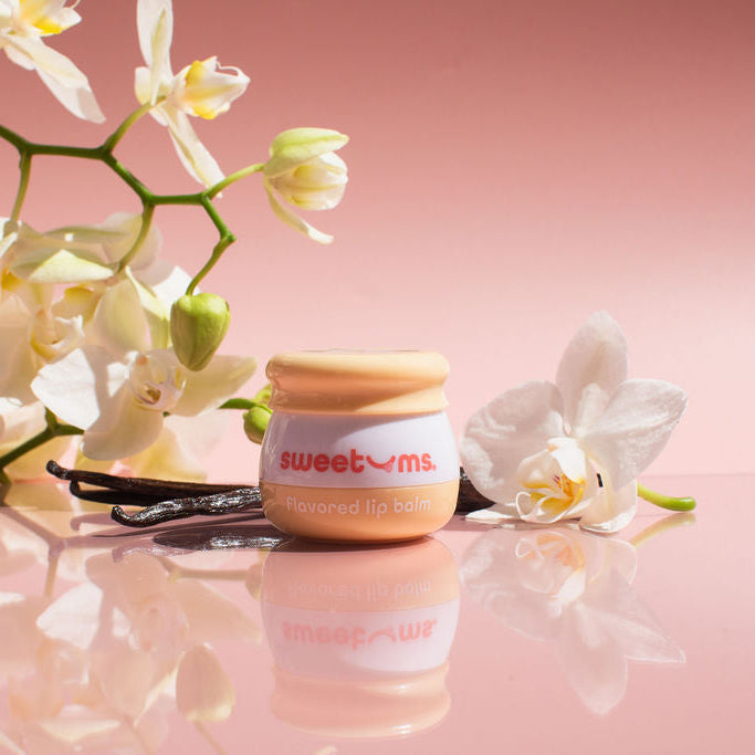 sweetums vanilla flavored lip balm aesthetic